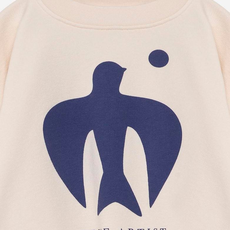 True Artist Sweatshirt no07 Ivory White Blue - Studio Play