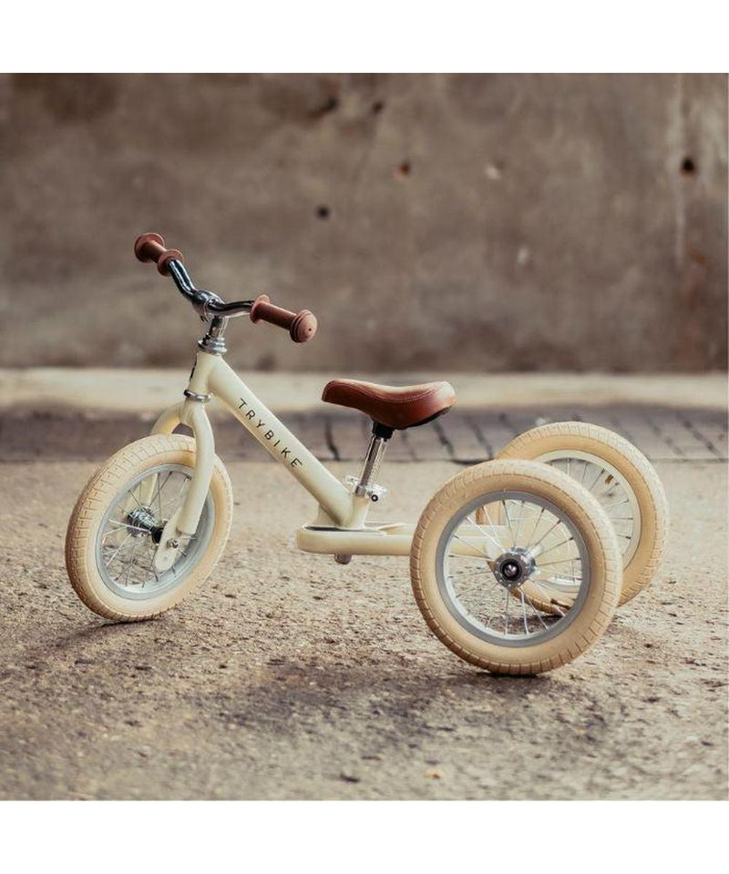 Trybike Vintage Loopfiets- Steel Cream White