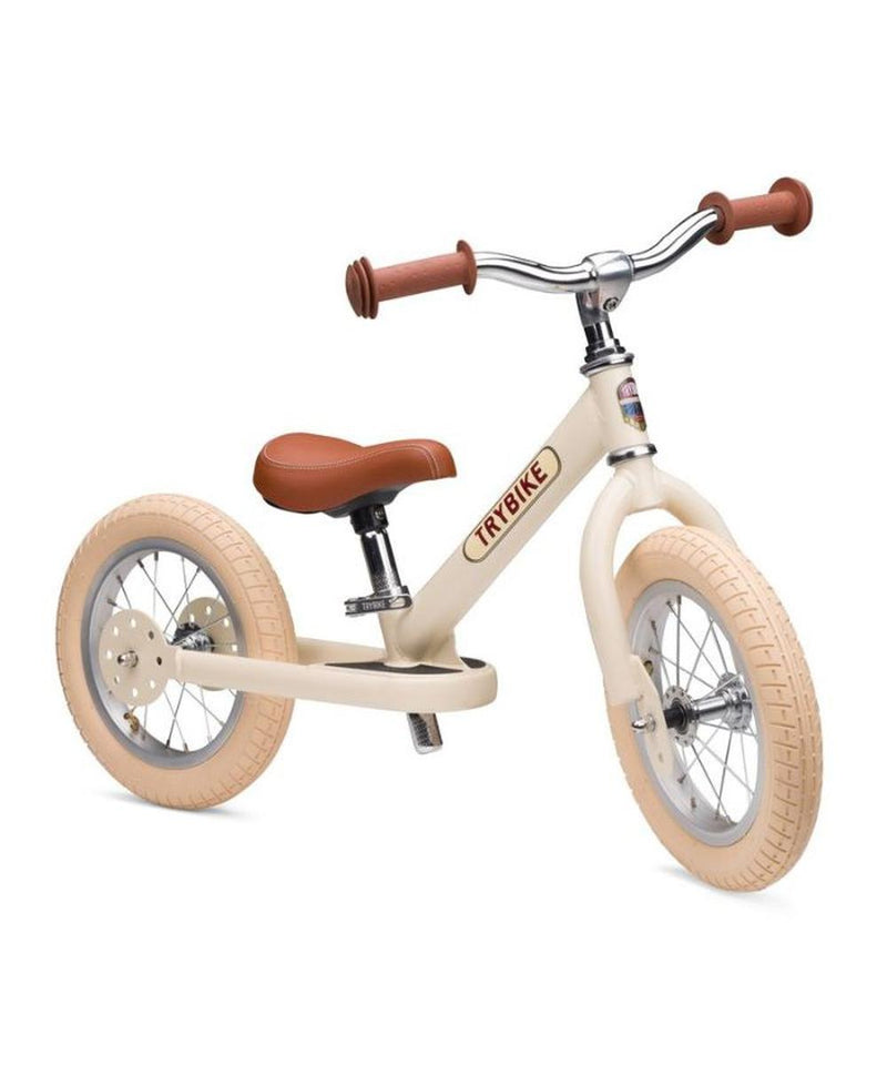 Trybike Vintage Loopfiets- Steel Cream White