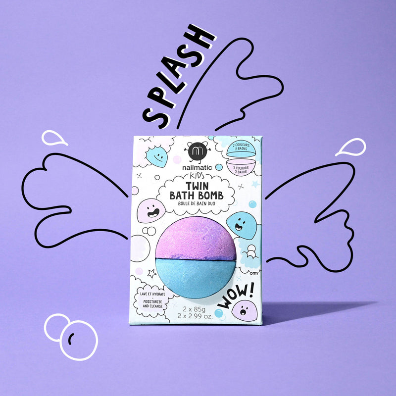 Nailmatic Bath Bomb Twin Blue Violet