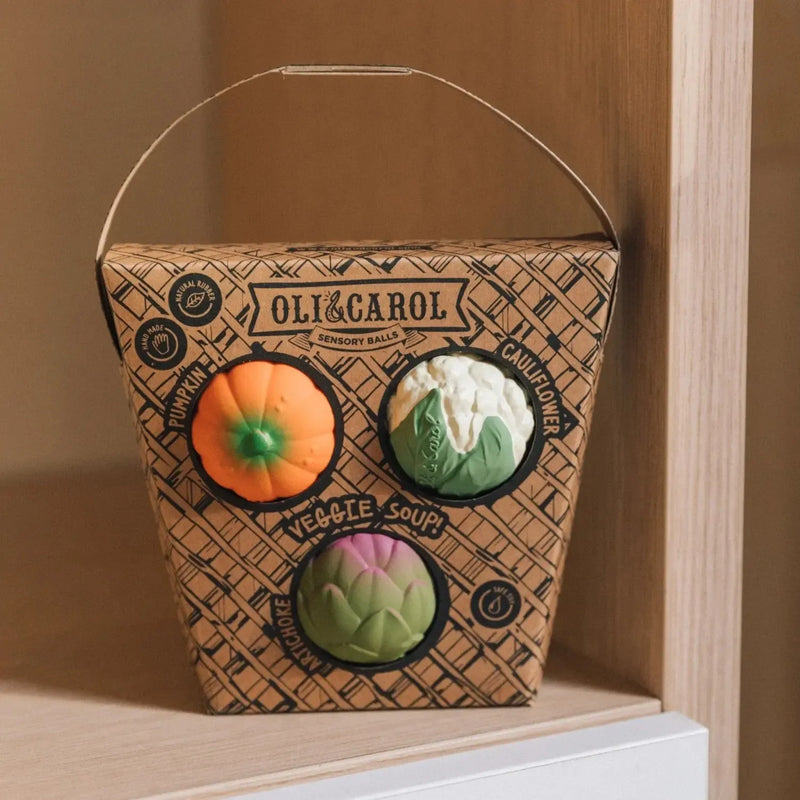 Oli & Carol Bad & Bijtspeeltje Veggie Soup Sensory Balls