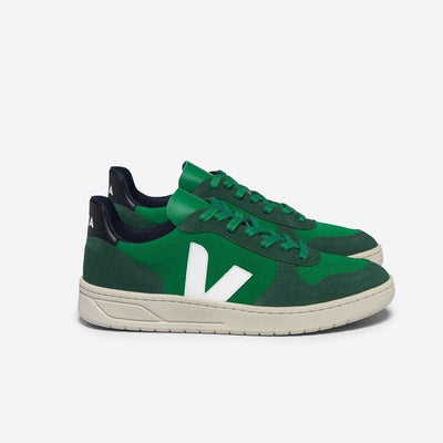 Veja ADULT V - 10 Chromefree Leather Emeraude Pierre Black - Studio Play