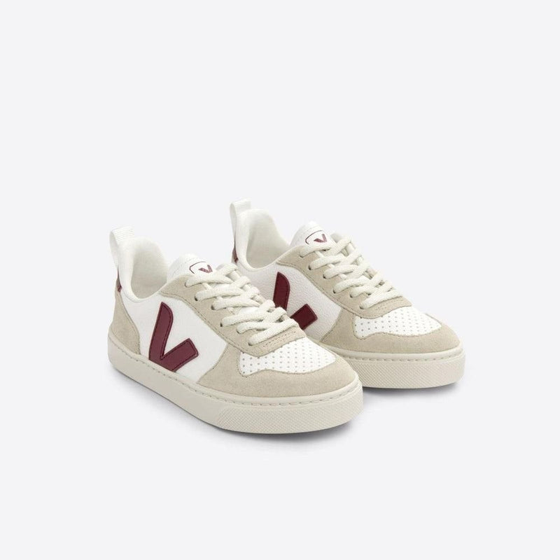Veja ADULT V - 10 Laces Chromefree White Marsala Almond - Studio Play