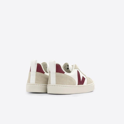 Veja ADULT V - 10 Laces Chromefree White Marsala Almond - Studio Play