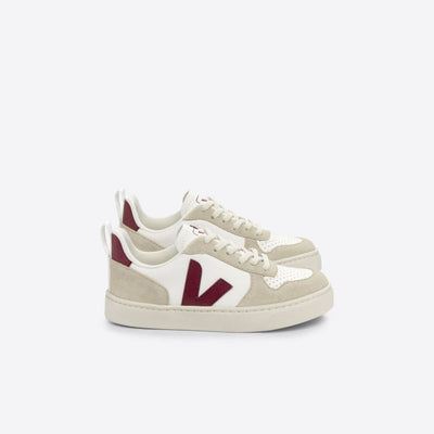 Veja ADULT V - 10 Laces Chromefree White Marsala Almond - Studio Play