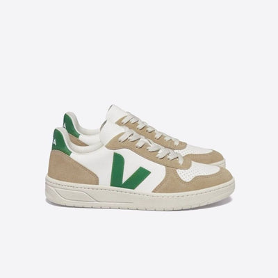 Veja ADULT V - 10 Leather Chromefree Extra White Emeraude Sahara - Studio Play