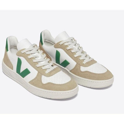 Veja ADULT V - 10 Leather Chromefree Extra White Emeraude Sahara - Studio Play