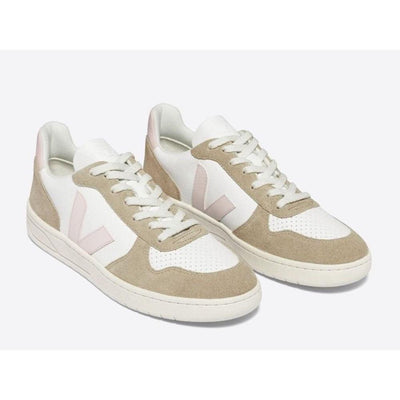 Veja ADULT V - 10 Leather Chromefree Extra White Petale Sahara - Studio Play