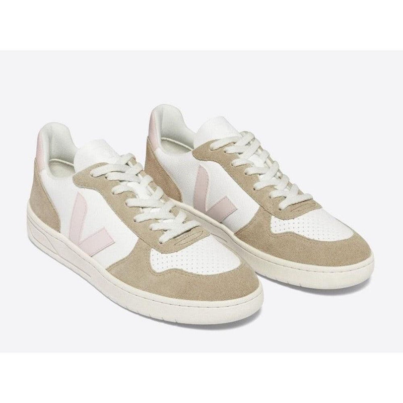 Veja ADULT V - 10 Leather Chromefree Extra White Petale Sahara - Studio Play