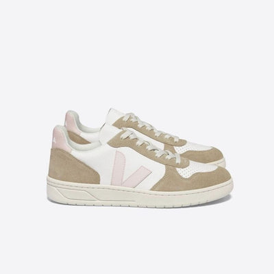 Veja ADULT V - 10 Leather Chromefree Extra White Petale Sahara - Studio Play