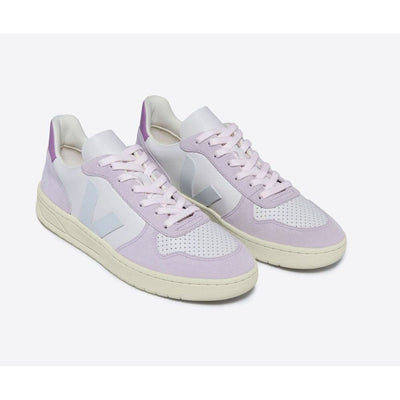 Veja ADULT V - 10 Leather Gravel Menthol Parme - Studio Play