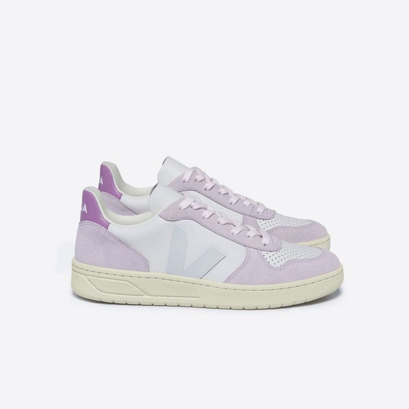 Veja ADULT V - 10 Leather Gravel Menthol Parme - Studio Play