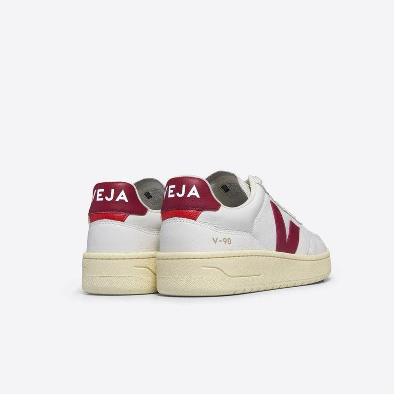 Veja ADULT V - 90 Leather Extra White Marsala - Studio Play