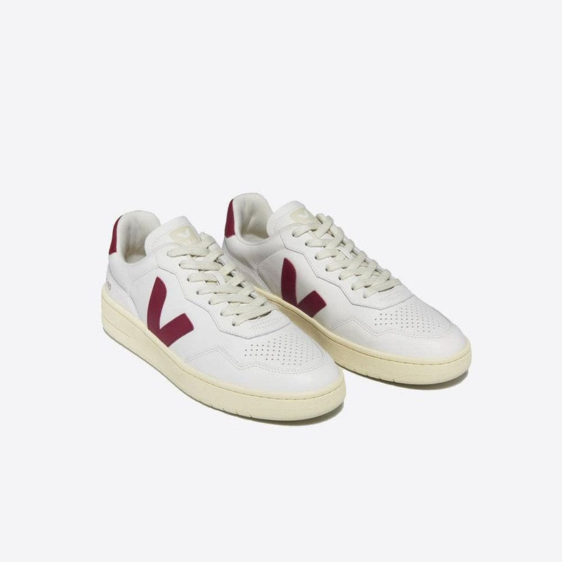 Veja ADULT V - 90 Leather Extra White Marsala - Studio Play