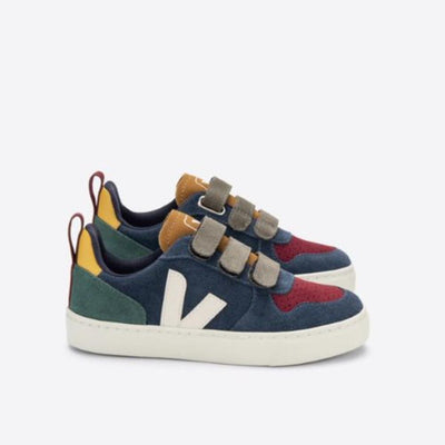 Veja BABY Small V - 10 Velcro Suede Multico Nautico - Studio Play