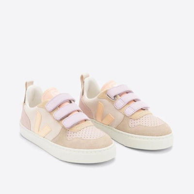 Veja KIDS Small V - 10 Velcro Suede Multico Sable - Studio Play