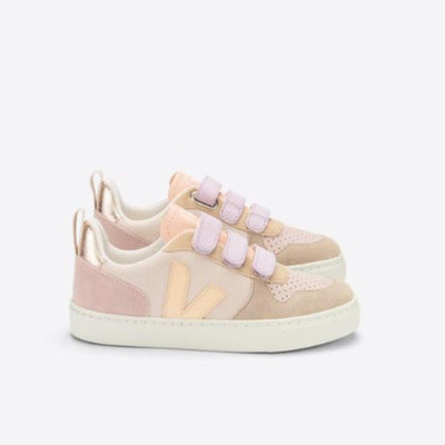 Veja KIDS Small V - 10 Velcro Suede Multico Sable - Studio Play
