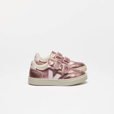 Veja BABY Small V - 12 Chromefree Leather Nacre Lassi - Studio Play