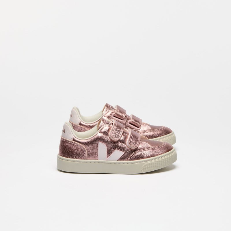 Veja BABY Small V - 12 Chromefree Leather Nacre Lassi - Studio Play