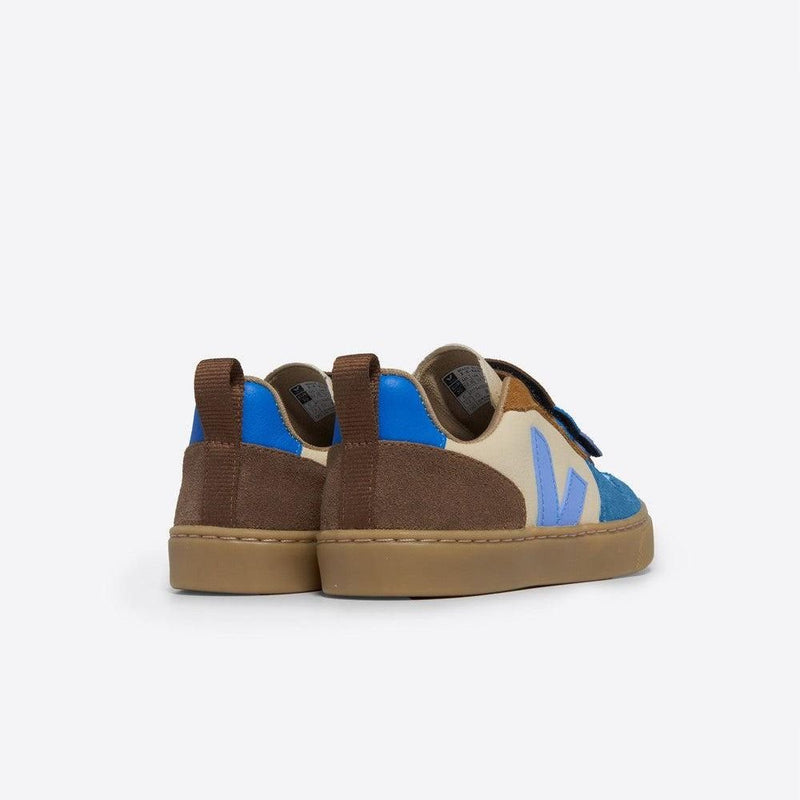 Veja BABY V - 10 Chromefree Leather Crema Multico Aqua - Studio Play