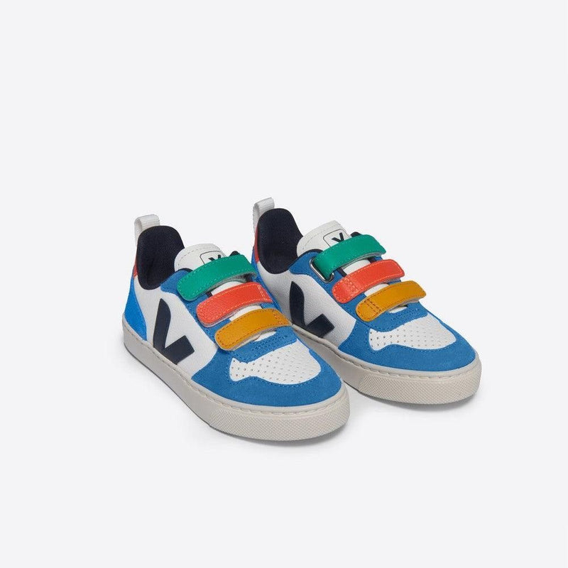 Veja BABY V - 10 Chromefree Leather Extra White Multico Nautico - Studio Play