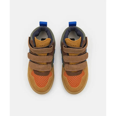 Veja BABY V - 10 Mid Velcro Suède Multico Mud Paros - Studio Play