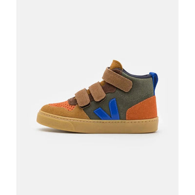 Veja BABY V - 10 Mid Velcro Suède Multico Mud Paros - Studio Play