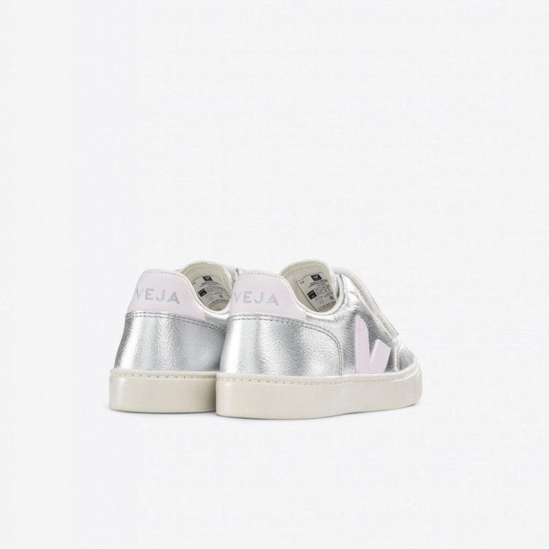 Veja BABY V - 12 Velcro Leather Silver Lassi - Studio Play