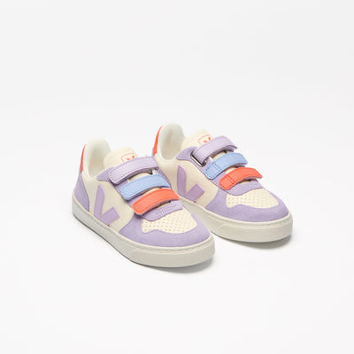 Veja KIDS Small V - 10 Leather Cashew Multico Orchid - Studio Play