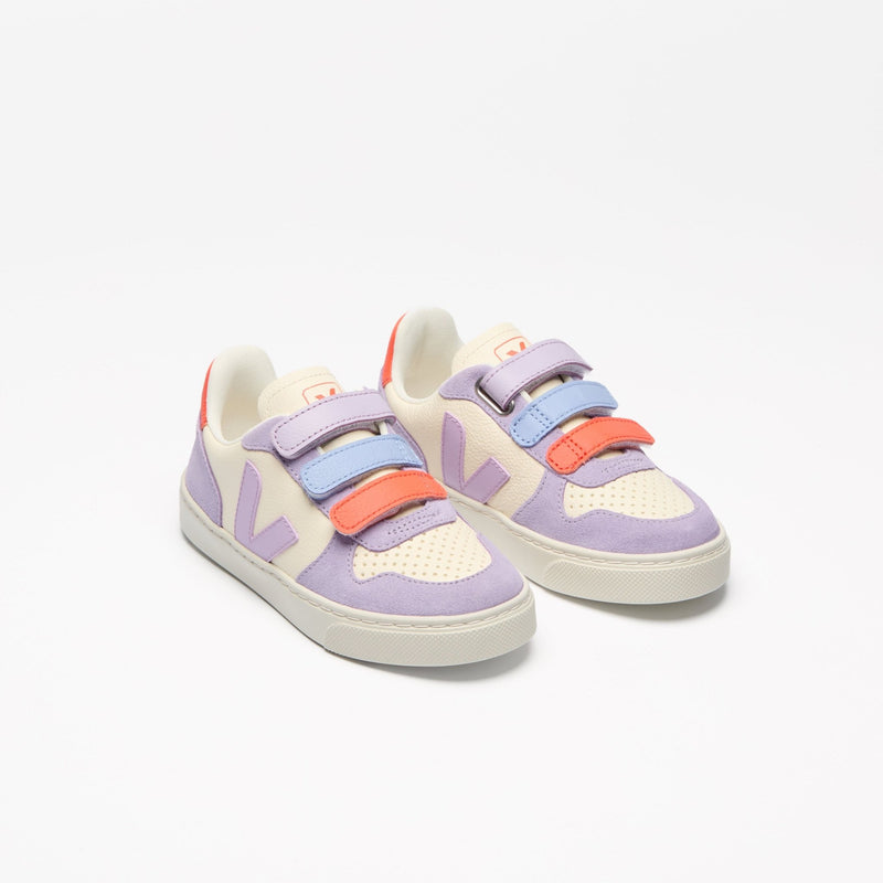 Veja KIDS Small V - 10 Leather Cashew Multico Orchid - Studio Play