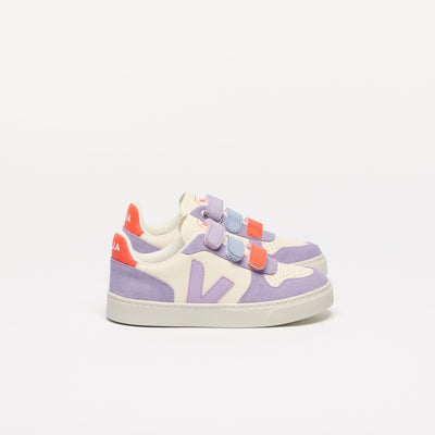 Veja KIDS Small V - 10 Leather Cashew Multico Orchid - Studio Play