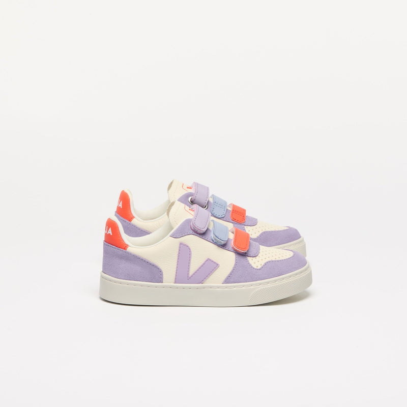 Veja KIDS Small V - 10 Leather Cashew Multico Orchid - Studio Play