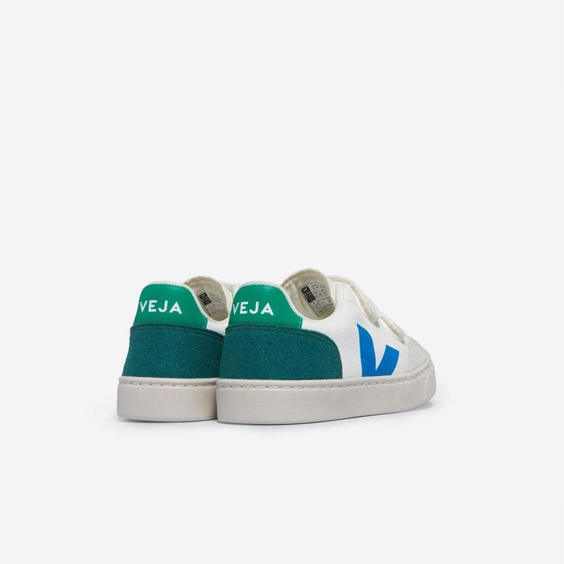 Veja KIDS Small V - 12 Chromefree Leather Extra White Multico Brittany (n) - Studio Play