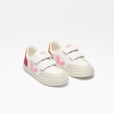 Veja KIDS Small V - 12 Leather White Multico Marsala - Studio Play
