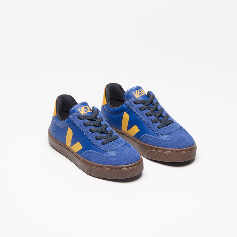 Veja KIDS Small Volley O.T. Leather Atlantic Ouro Bark