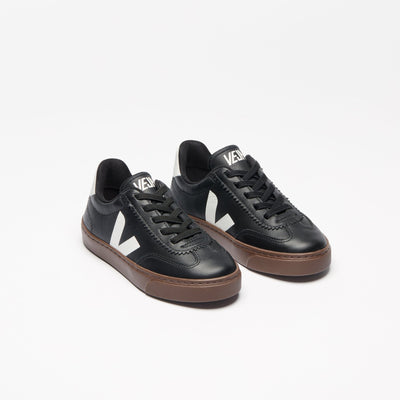Veja KIDS Small Volley O.T. Leather Black White Bark