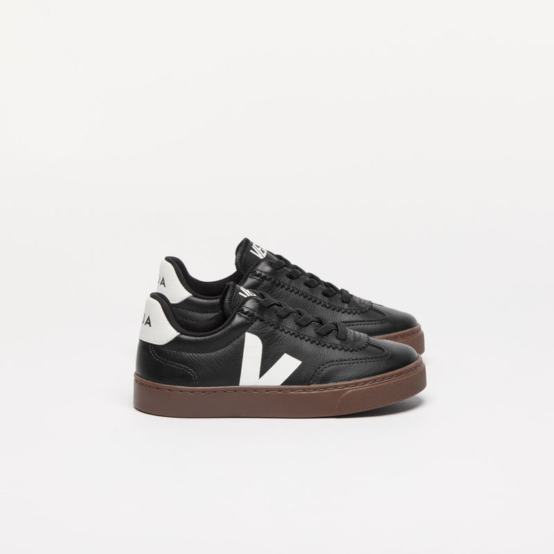 Veja KIDS Small Volley O.T. Leather Black White Bark