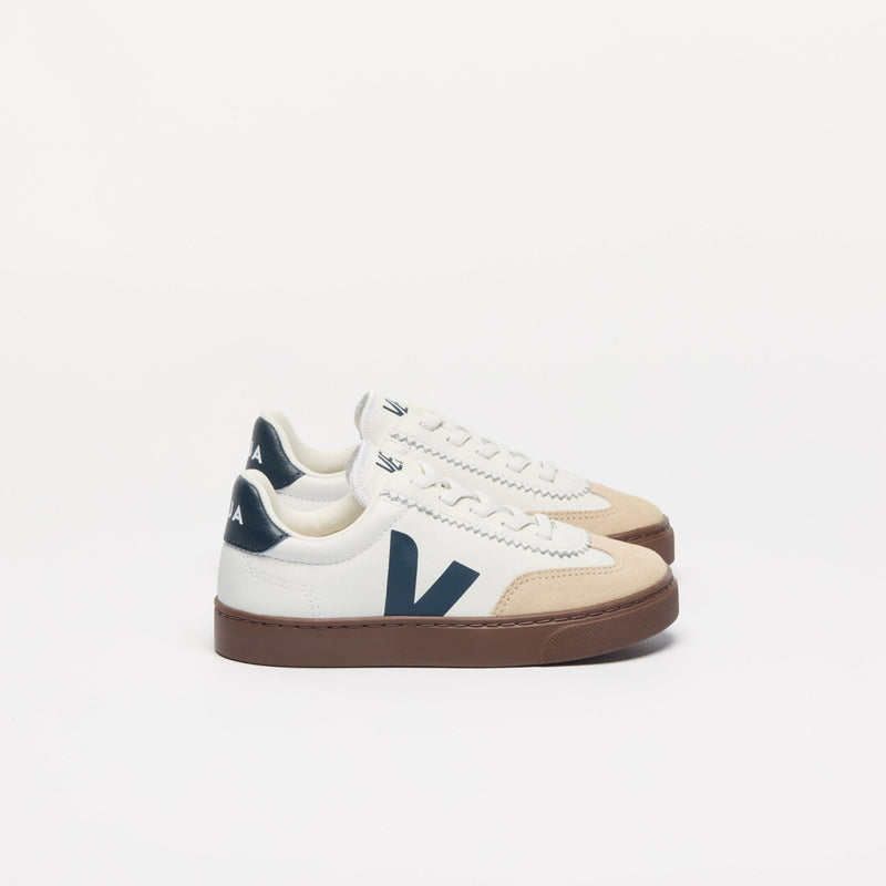 Veja KIDS Small Volley O.T. Leather White Nautico Bark