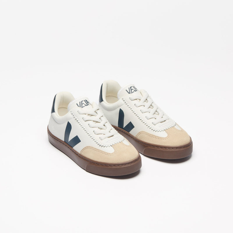 Veja KIDS Small Volley O.T. Leather White Nautico Bark - Studio Play