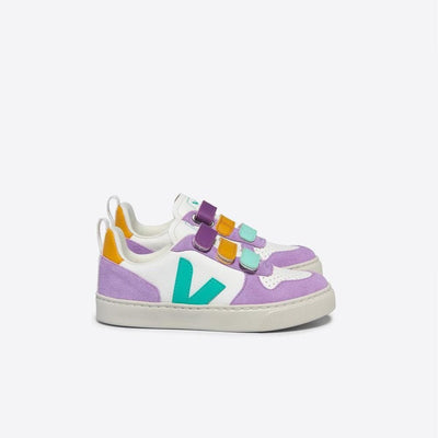 Veja KIDS V - 10 Chromefree Leather Extra White Multico Mint - Studio Play