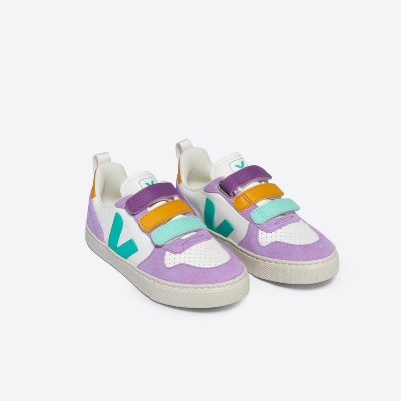 Veja KIDS V - 10 Chromefree Leather Extra White Multico Mint - Studio Play
