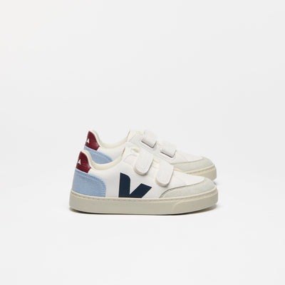 Veja KIDS V - 12 KIDS Chromefree Leather Extra White Multico Steel - Studio Play