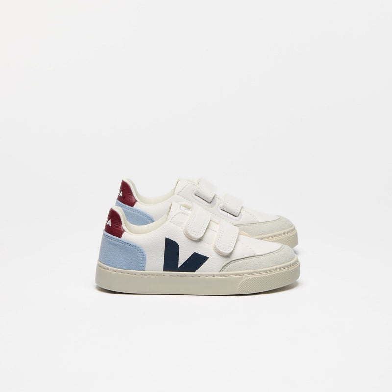 Veja KIDS V - 12 KIDS Chromefree Leather Extra White Multico Steel - Studio Play