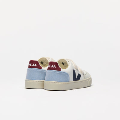 Veja KIDS V - 12 KIDS Chromefree Leather Extra White Multico Steel - Studio Play