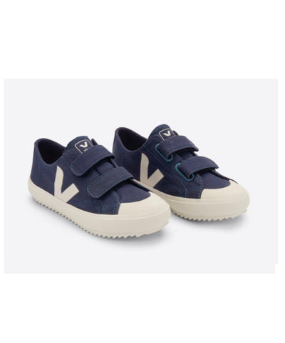 Veja Small Ollie Canvas Marine Pierre