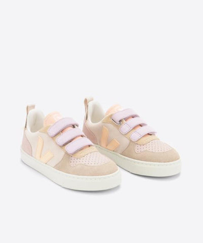 Veja Small V-10 Velcro Suede Multico Sable