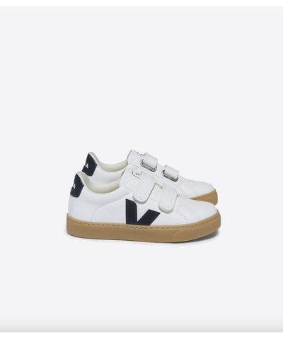 Veja Small V-10 Velcro White Black Natural