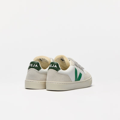 Veja TEENS Small V - 90 O.T. Leather Extra White Emeraude - Studio Play
