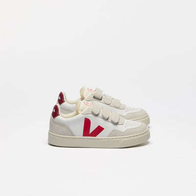 Veja TEENS Small V - 90 O.T. Leather Extra White Pekin - Studio Play