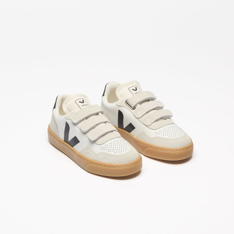 Veja TEENS Small V - 90 O.T. Leather White Black Natural - Studio Play